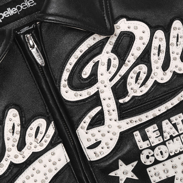 Pelle Pelle Encrusted Varsity Plush