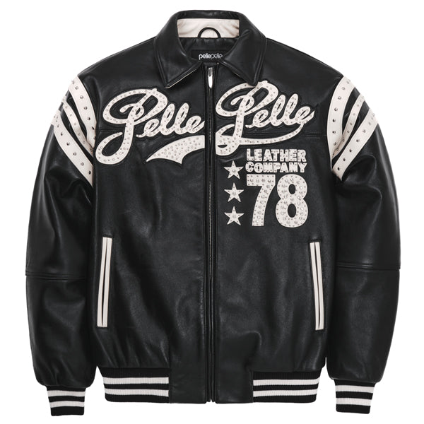 Pelle Pelle Encrusted Varsity Plush